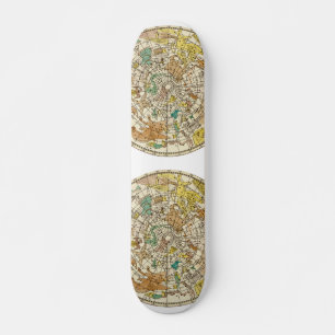 Skateboard Northern Sky Star Chart and Constellations Map