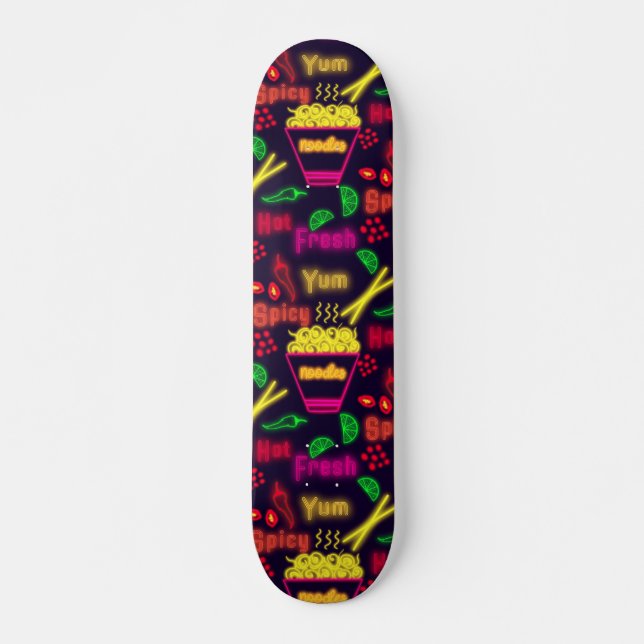 Skateboard Nouilles à retirer néon (Devant)