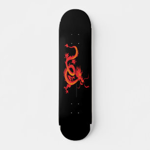 Skateboard Nouvel An chinois Dragon rouge