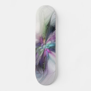 Skateboard Nouvelle vie, Colorful Abstrait Fractal Art Imagin