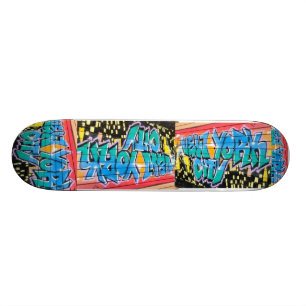 Skateboard nouvelle ville de york taggin! n planche à roulett