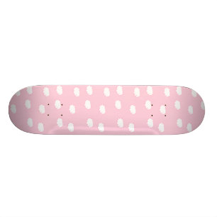 Skateboard Nuages blancs sur le rose