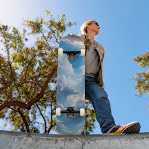 Skateboard Nuages de ciel d'anime