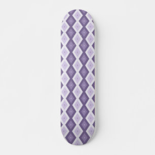 Skateboard Nuances de lavande motif diamant