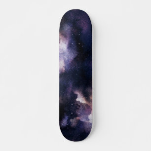 Skateboard Nuit de ciel galactique cosmique violet