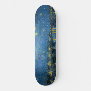 Skateboard Nuit étoilée sur le Rhône (par van Gogh)