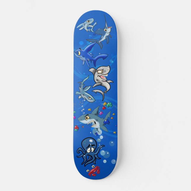 Skateboard Océan du dessin (Recto)