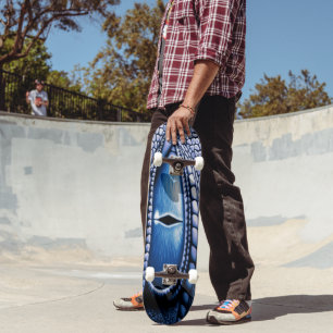 Skateboard Oeil de dragon bleu Imaginaire