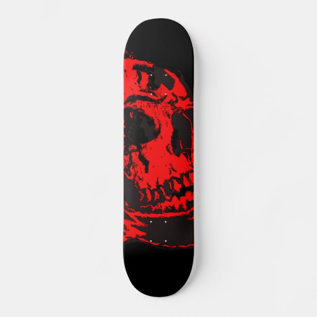 Skateboard Oeuvre Déplaisante du crâne Red Devil (Recto)