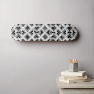 Skateboard Oeuvre Noire Et Blanche