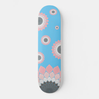 Skateboard Oeuvres d'art Mandala rose tendance été et printem