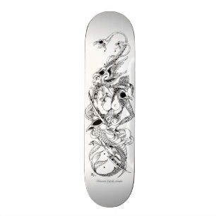 Skateboard oiseau de la mort foncée