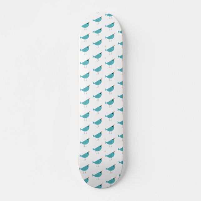 Skateboard Oiseaux fantaisistes adorables, Art de la nature (Devant)