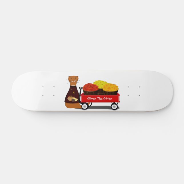 Skateboard Oliver L'Otter Se Prépare À L'Automne (Horz)