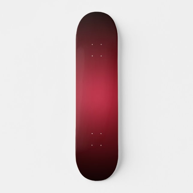 Skateboard Ombre de dégradé de marron rouge lumineux (Devant)