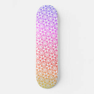 Skateboard Ombre de Kaleidoscope de la flore tropicale hawaï