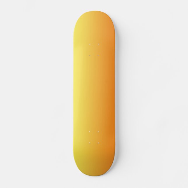 Skateboard Ombre jaune et orange (Recto)