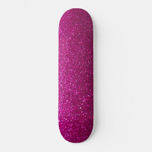 Skateboard Ombre moderne Hot rose Parties scintillant noire S (Recto)