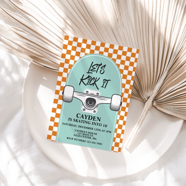 Skateboard On s'y met Anniversaire Invitation (Créateur téléchargé)