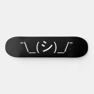 Skateboard Oops Shrug Emoticon ; -\_(シ)_/