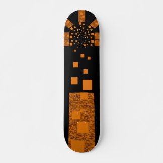 Skateboard Orange alerte flotter skate carré étoiles boîte no