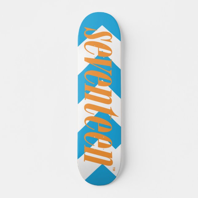 Skateboard Orange de dix-sept logos (Devant)
