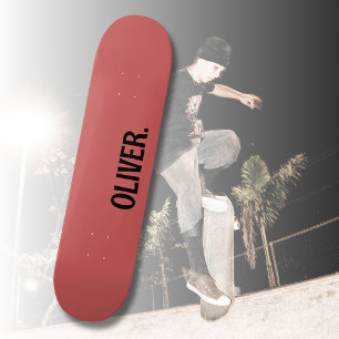 Skateboard Orange rouillé Nom moderne   Classique tendance