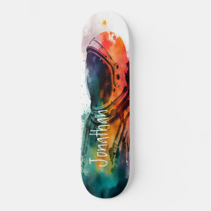 Skateboard Orange Spaceman