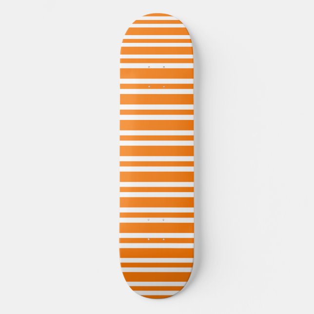 Skateboard Orange White Stripes Pattern (Recto)