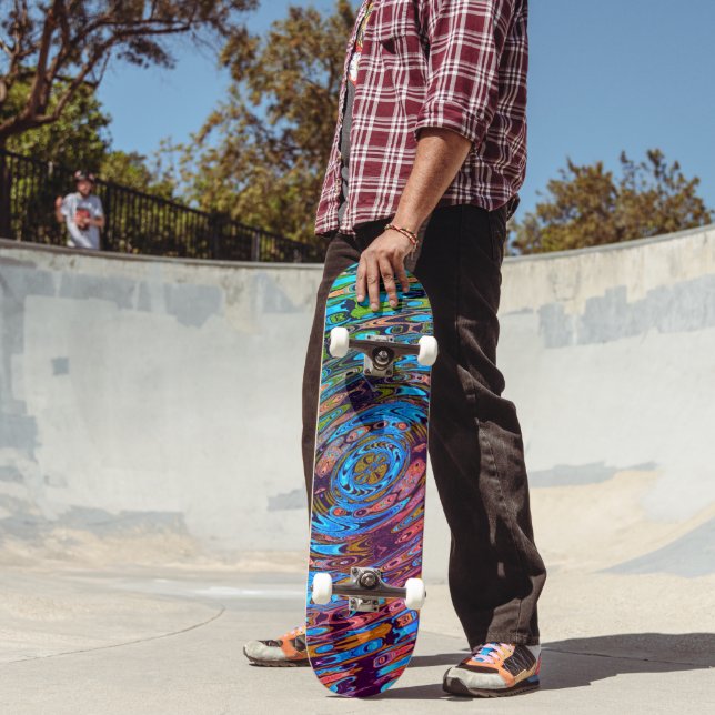 Skateboard Orbite cosmique colorée (Extérieur 2)