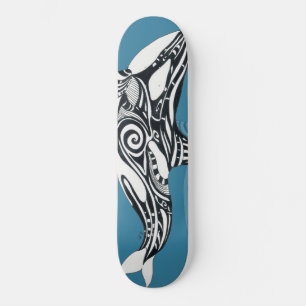 Skateboard Orca Killer Whale Tlingit Indigo encre bleue