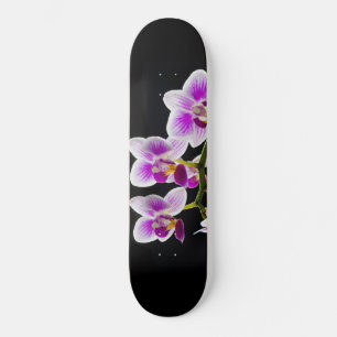 Skateboard Orchidée blanche et violette