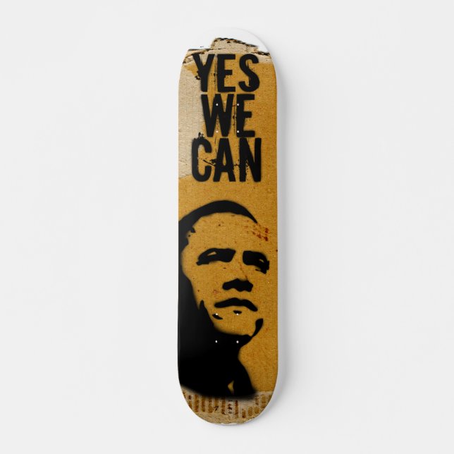 Skateboard OUI NOUS POUVONS - le carton sk8 de pochoir de (Devant)
