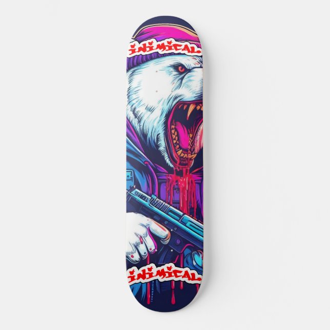 Skateboard Ours polaire inimitable (Recto)