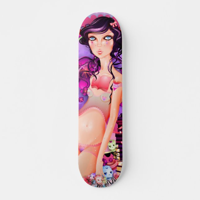Skateboard Ouvrez la fille de livre (Devant)
