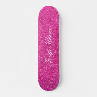 Skateboard Paillette rose