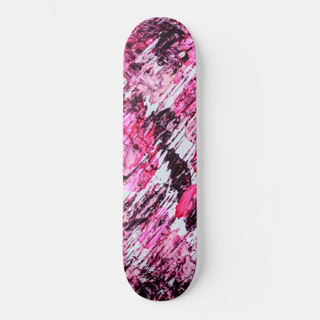 Skateboard Painting Red Acrylique (Recto)