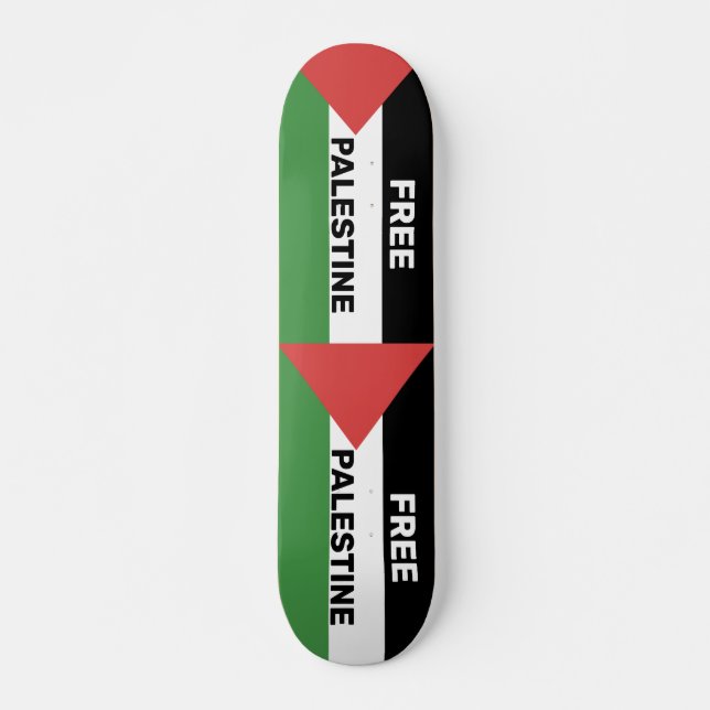 SKATEBOARD PALESTINE GRATUITE DRAPEAU ROUGE NOIR VERT BLANC (Devant)