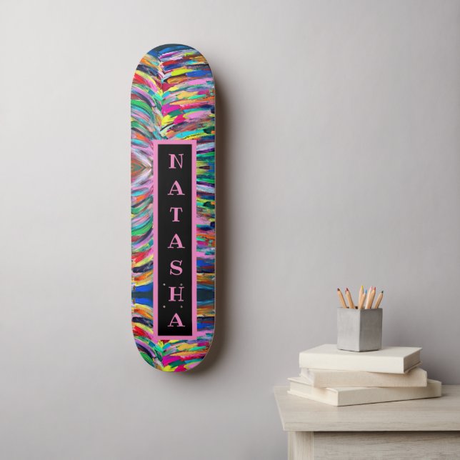 Skateboard Palette d'artiste colorée (Art mural)