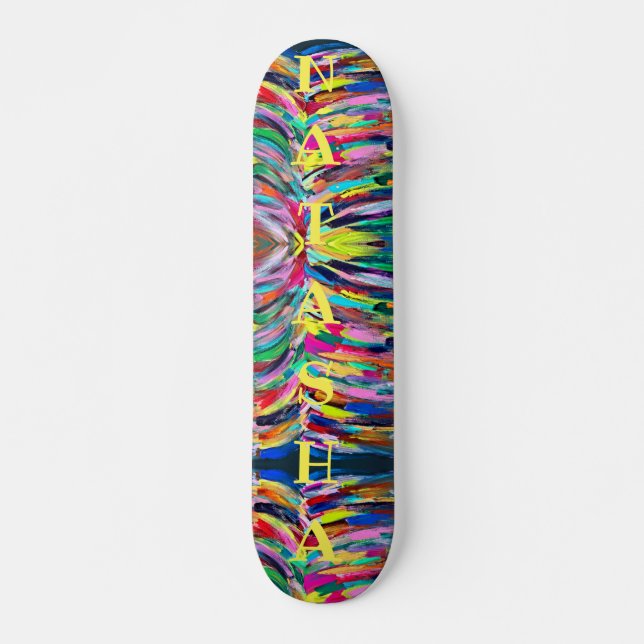 Skateboard Palette d'artiste colorée (Devant)