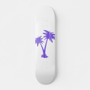 Skateboard Palmiers tropicaux Silhouette noire