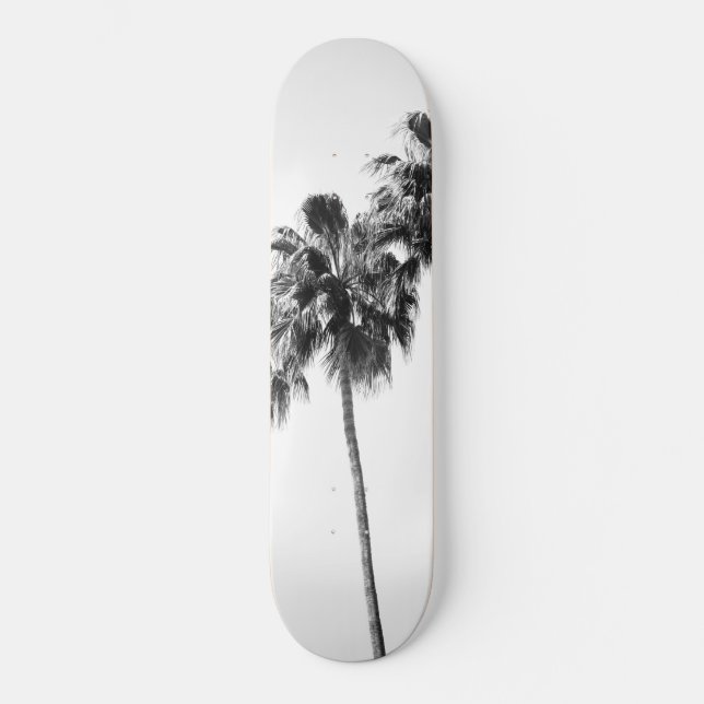 Skateboard Palmiers Vibes noir & blanc #4 #wall #décoration (Recto)