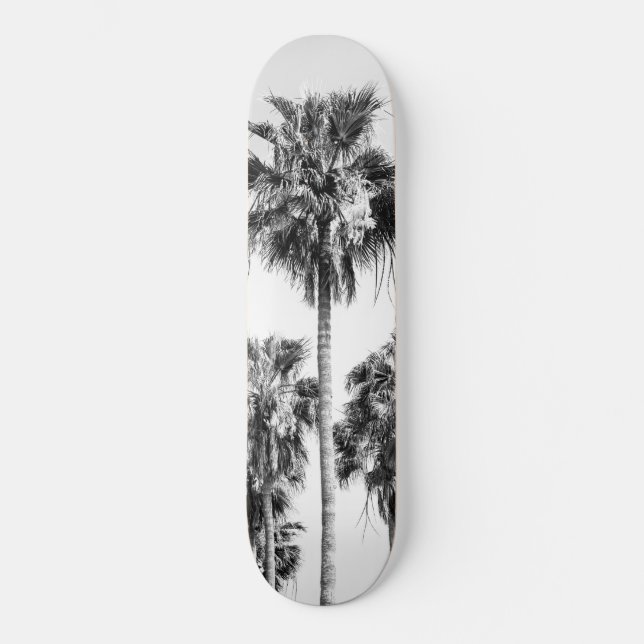 Skateboard Palmiers Vibes noir & blanc #8 #wall #décoration (Recto)