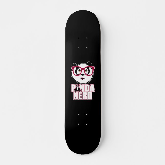 Skateboard Panda Nerd fille (Devant)