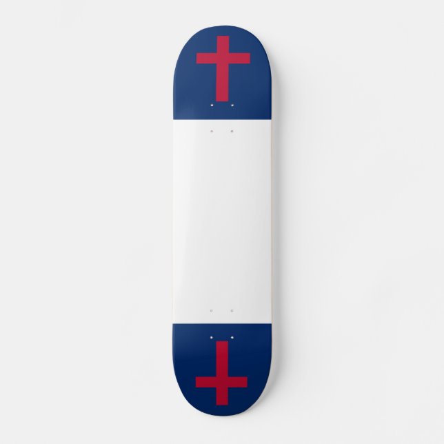 Skateboard Panneau chrétien de drapeau (Recto)
