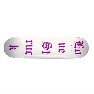 Skateboard Panneau de patin frappé par amour blanc