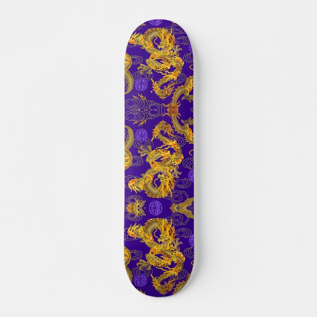 Skateboard Panneau fait sur commande de dragon chinois (Devant)