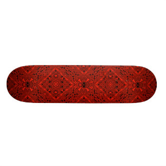 SKATEBOARD PANNEAU ROUGE DE BANDANA DE CRÂNE