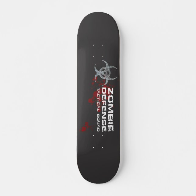 Skateboard Panneau tactique de peloton de la défense de zombi (Devant)