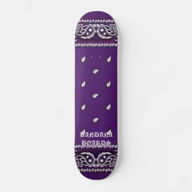 Skateboard PANNEAUX de BANDANA pourpres (Recto)